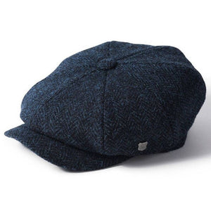 Harris Tweed 8 Piece Bakersboy Cap Blue Creative Irish Gift