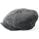 Harris Tweed 8 Piece Bakersboy Cap Grey Creative Irish Gift