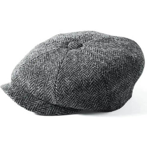 Harris Tweed 8 Piece Bakersboy Cap Grey Creative Irish Gift