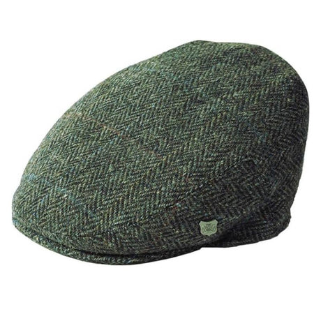 Handwoven Harris Tweed Scottish Flat Cap Green Creative Irish Gift
