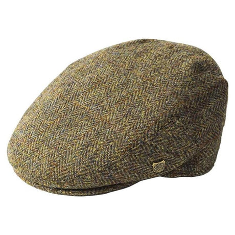 Handwoven Harris Tweed Scottish Flat Cap Brown Creative Irish Gift