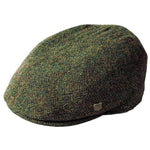 Handwoven Harris Tweed Scottish Flat Cap Green Creative Irish Gift