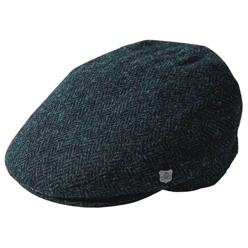 Handwoven Harris Tweed Scottish Flat Cap Blue Creative Irish Gift