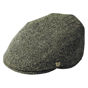 Handwoven Harris Tweed Scottish Flat Cap Charcoal Creative Irish Gift