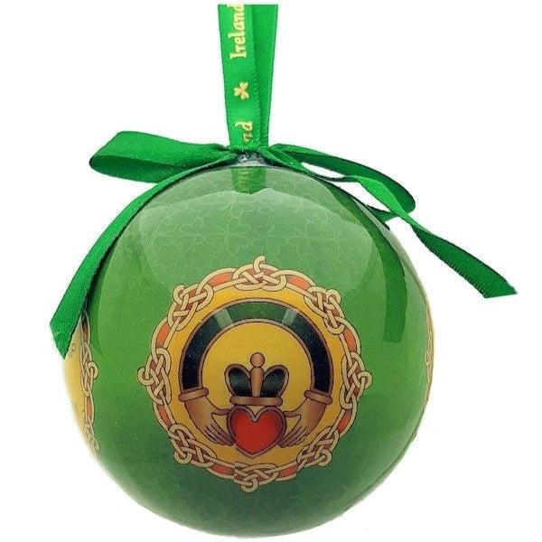 G085G-1 Claddagh Ring Irish Christmas Tree Bauble BAck Creative Irish Gifts