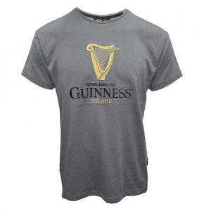 G1339 Guinness Harp Embroidery Cotton T-Shirt Creative Irish Gifts Front View
