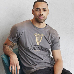 G1339 Guinness Harp Embroidery Cotton T-Shirt Creative Irish Gifts