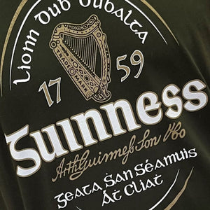 G1352-M Official Guinness Label Irish T-Shirt Creative Irish gift