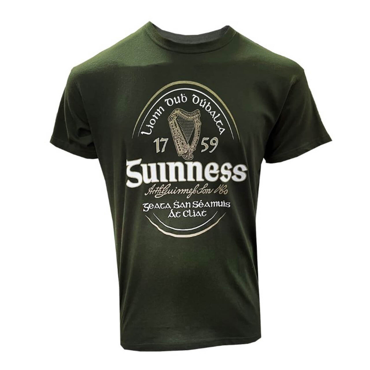G1352-M Official Guinness Label Irish T-Shirt Creative Irish gift