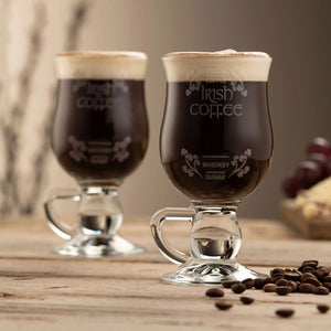 G200032 Irish Cream Coffee Mugs with Engraved Recipe Creative Irish gift.