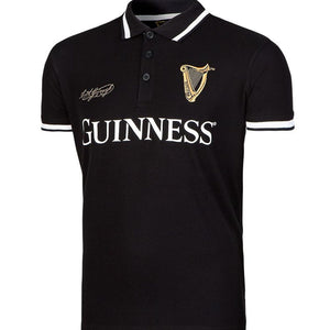 Men's Official Guinness Polo Shirt in Black Color on Creative Irish Gifts