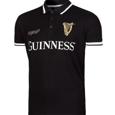 Men's Official Guinness Polo Shirt in Black Color on Creative Irish Gifts