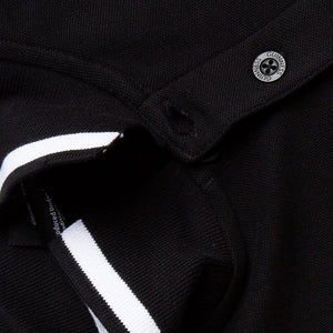 G2066 Men's Official Guinness Polo Shirt, Black Front View Creative Irish.com