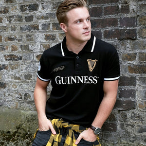 G2066 Men's Official Guinness Polo Shirt, Black Lifestyle Creative Irish Gifts .com