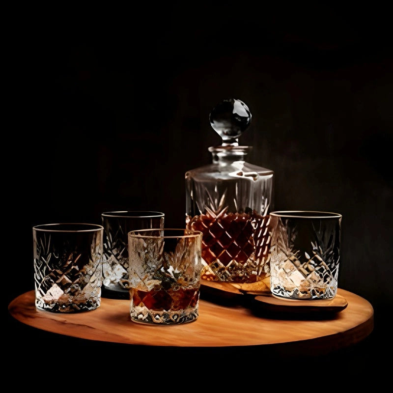 G25180 Galway Crystal Irish Decanter and Glasses Set Lifestyle View Creative Irish Gifts