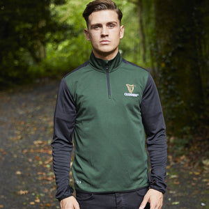 G5231 Guinness Quarter Zip Shirt with Harp Embroidery Creative Irish Gifts
