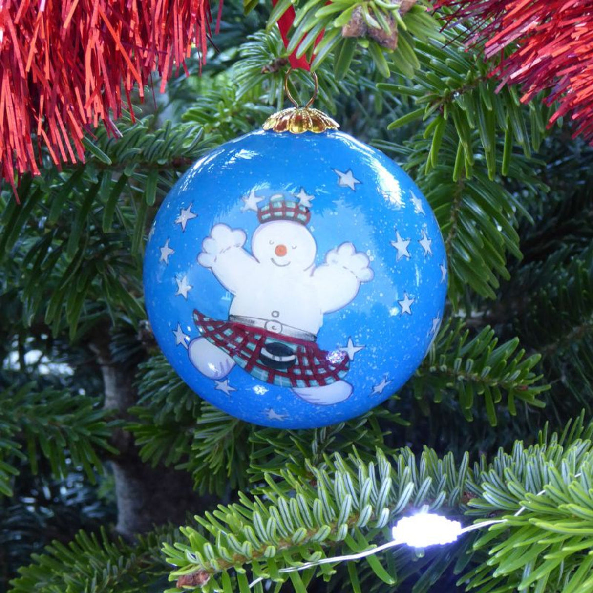 GA-AP1610 Handpainted Irish Snowman Bauble Creative Irish Gifts
