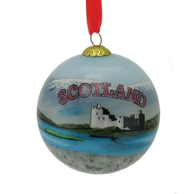 Scotland Themed Christmas Hand Painted Glass Bauble Creative Irish Gifts