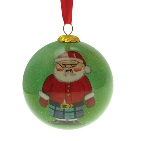 Hand Painted Santa from Scotland Christmas Bauble Creative Irish Gifts
