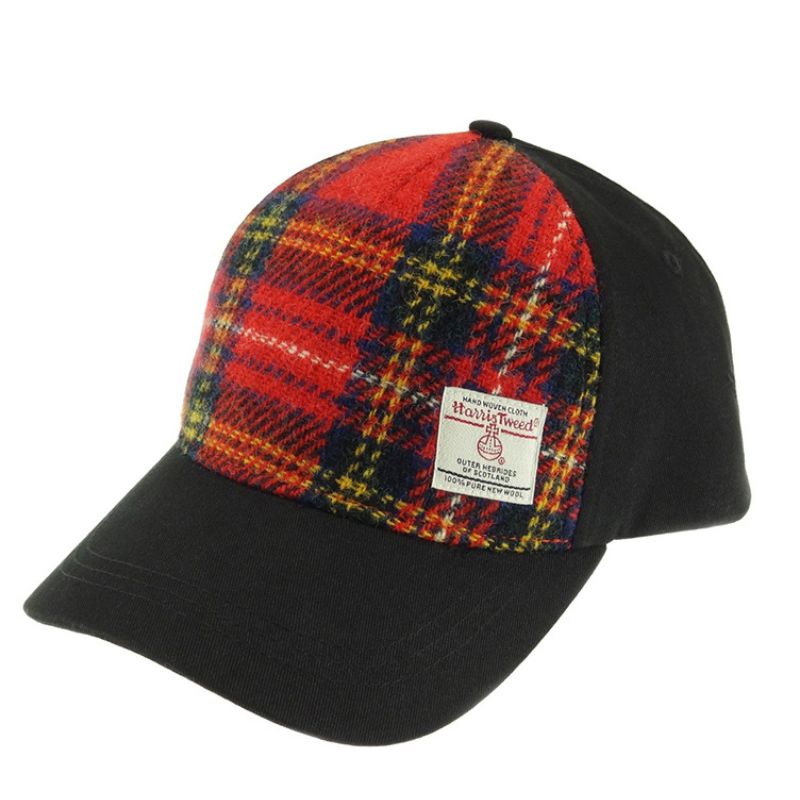 Handwoven Scottish Harris Tweed Baseball Cap Royal Stewart Creative Irish Gift