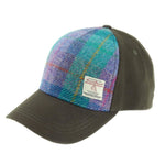 Handwoven Scottish Harris Tweed Baseball Cap Green Purple Creative Irish Gift