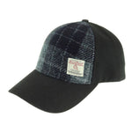 Handwoven Scottish Harris Tweed Baseball Cap Grey Creative Irish Gift