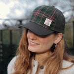 Handwoven Scottish Harris Tweed Baseball Cap Green Creative Irish Gift