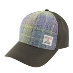 Handwoven Scottish Harris Tweed Baseball Cap Liliac Lime Creative Irish Gift