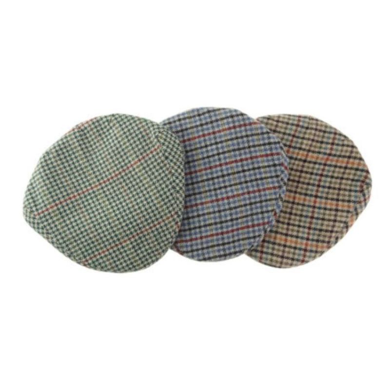 Men's Harris Tweed Plaid Flat Cap  Creative Irish Gifts