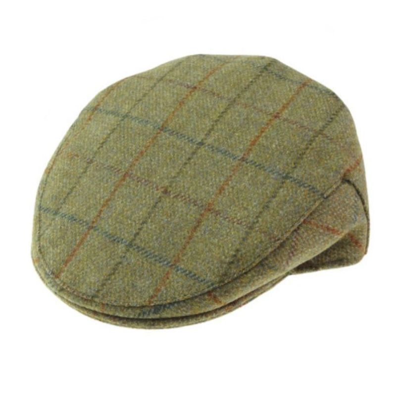 Wool Tweed Chequered Scottish Flat Cap Tweed 1 Creative Irish Gifts