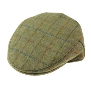 Wool Tweed Chequered Scottish Flat Cap Tweed 1 Creative Irish Gifts