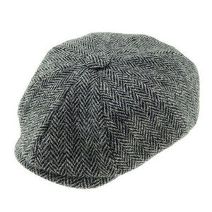 Harris Tweed Shelby Newsboy 8-Piece Cap GREY Creative Irish Gifts