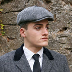 Harris Tweed Shelby Newsboy 8-Piece Cap GREY Lifestyle Creative Irish Gifts