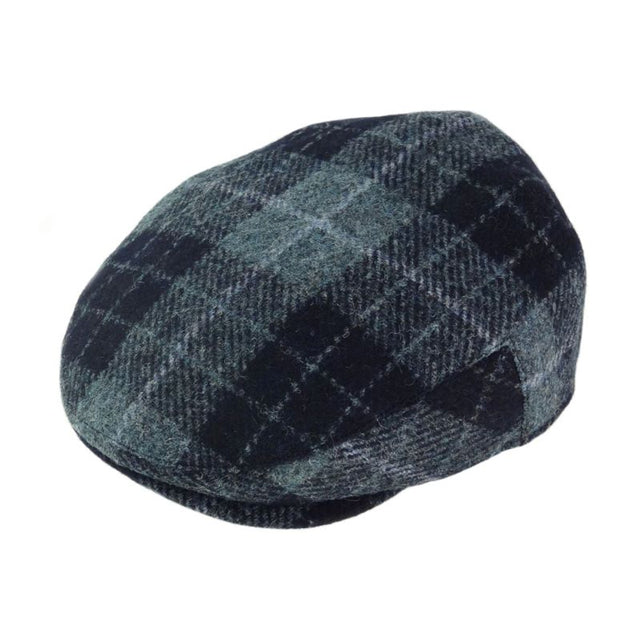 GA-GH0795-MED-COL119 Men's Harris Tweed Flat Cap, Gray Tartan Creative Irish gift
