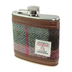 Tartan Design Harris Tweed Hip Flask Green Rose Creative Irish Gifts