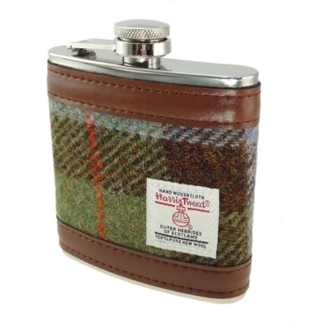 Tartan Design Harris Tweed Hip Flask Macleod Creative Irish Gifts