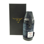 Harris Tweed Hunting Flask Gift Set Grey Black Creative Irish Gifts
