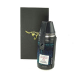 Harris Tweed Hunting Flask Gift Set Blue with Turquoise Creative Irish Gifts