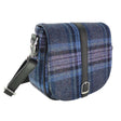 GA-LB1000-COL143 Harris Tweed Shoulder Bag, Blue & Purple Tartan Creative Irish gift