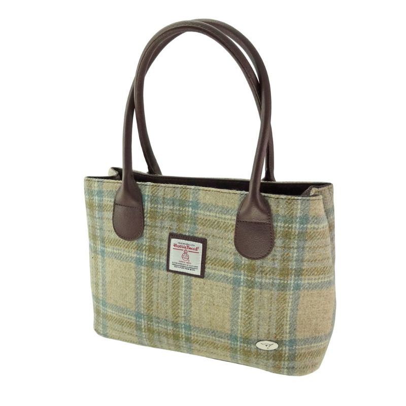 Scottish Tartan Harris Tweed Tote Bag - Beige Creative Irish Gifts