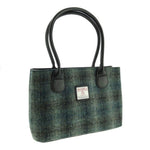 Scottish Tartan Harris Tweed Tote Bag Moss Green Creative Irish Gifts
