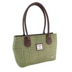 Scottish Tartan Harris Tweed Tote Bag Green Creative Irish Gifts