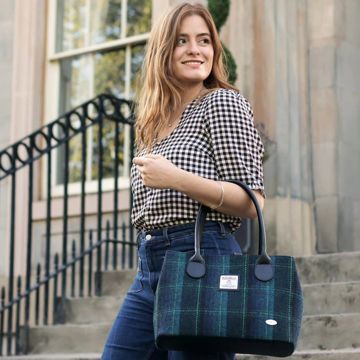 Scottish Tartan Harris Tweed Tote Bag