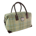 Scottish Tartan Harris Tweed Overnight Bag Beige Creative Irish Gifts