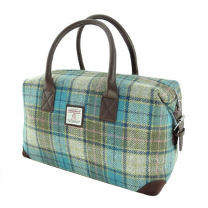 Scottish Tartan Harris Tweed Overnight Bag Beige Creative Irish Gifts