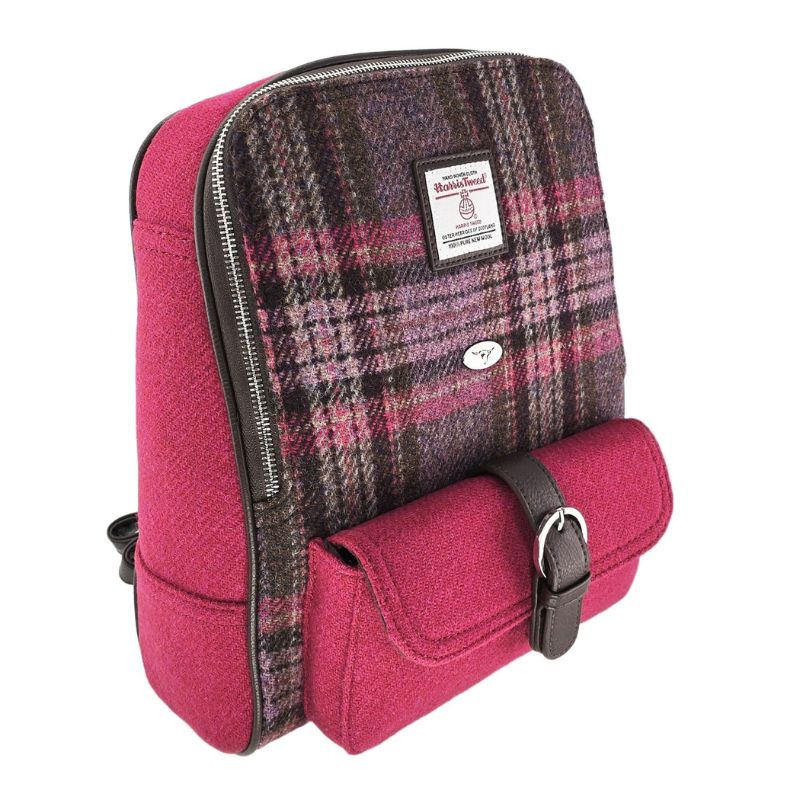 Tartan Harris Tweed Naver Backpack - Creative Irish Gifts