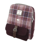 Tartan Harris Tweed Naver Backpack Pink Creative Irish Gifts