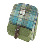 Tartan Harris Tweed Naver Backpack -Turquoise Creative Irish Gifts