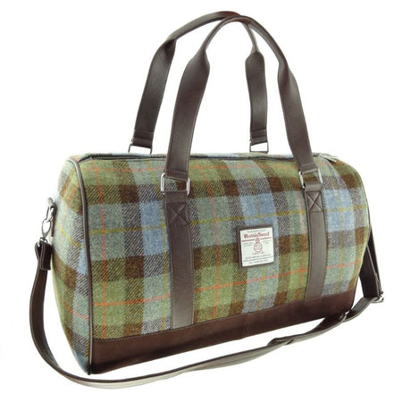 Harris Tweed Duffle Bag with Scottish Tartan Macleod Creative Irish Gifts