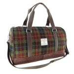 Harris Tweed Duffle Bag with Scottish Rust Check Tartan Creative Irish Gifts